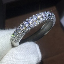 Bague alliance demi ET diamant