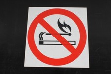 Panneau D'Avertissement Ouvert Lumière Feu Interdit De Fumer 20,9cm X 21cm