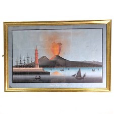 Gouache napolitaine éruption - napolitaine,