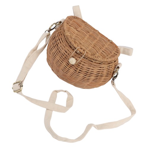 Round rattan bag vintage - round,