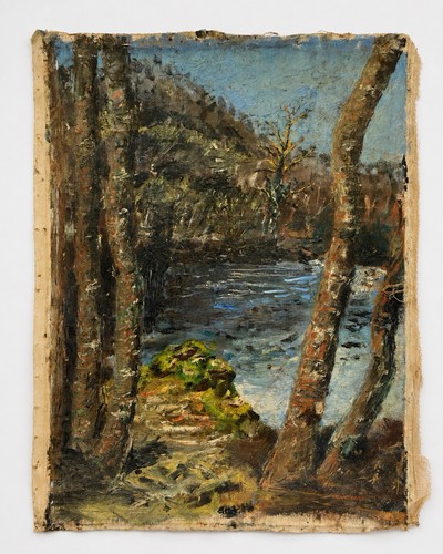 Ancienne peinture huile - ancienne, l’huile