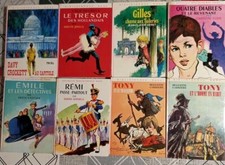 Lot De 8 Livres  Livre Bibliothèque Rose Jeunesse Ancien Enfants Hachette