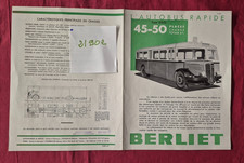 N°21902 / dépliant   BERLIET   l'autobus rapide type GDSL /   P.875 . 3.37