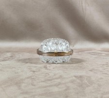 Pique-fleurs verre métal argenté Poinçon d'orfèvre Made in France Vintage 1970