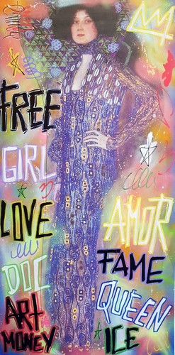 Spaco signed klimt girl emilie - spaco,
