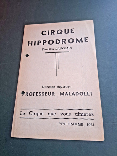 1951 programme cirque - programme,