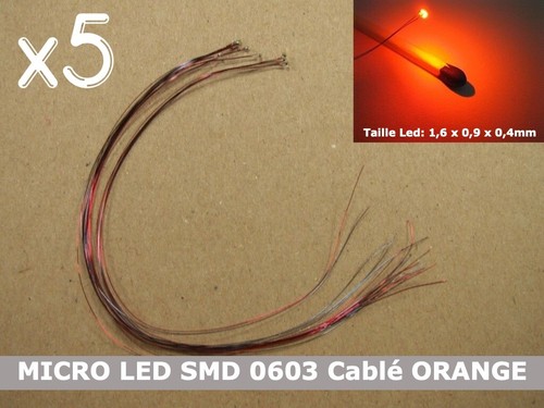 Pack 5pcs micro led smd - smd, 0603