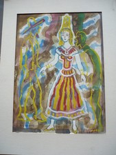 DESSIN GOUACHE ORIGINALE LES