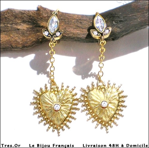 Boucles oreille coeur - d'oreille,