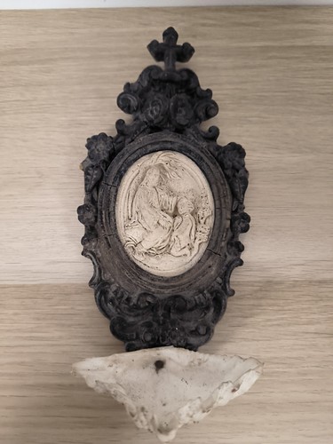 Ancien bénitier bois - bénitier,