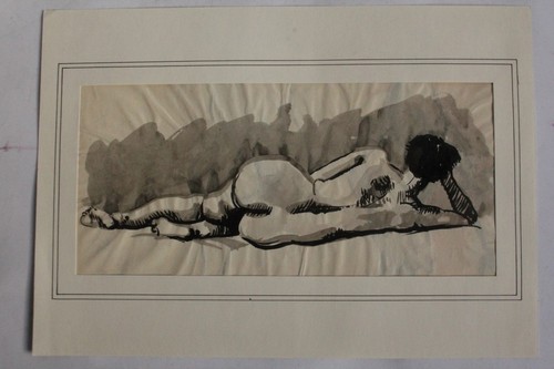 Dessin original lavis - dessin, femme