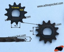 Pignon 12 dents 8x10 H25 6mm