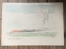 Affiche lithographie WW1 Henri