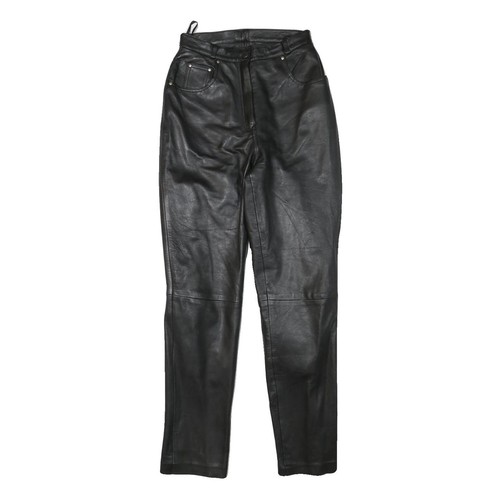 Pantalon femme noir cuir - noir,