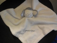 doudou plat mouton gris blanc