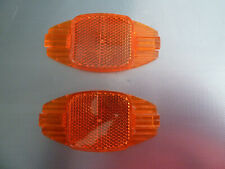 2 reflecteurs orange de roues de velo  catadioptre