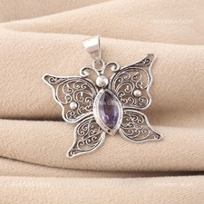 Pendentif En Iolite En Argent