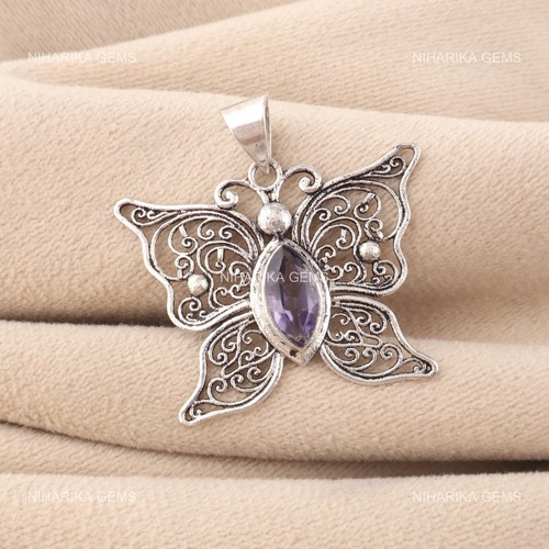 Pendentif iolite argent - iolite,