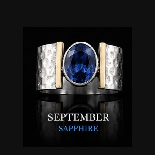 Bague homme saphir bleu ovale - bague,