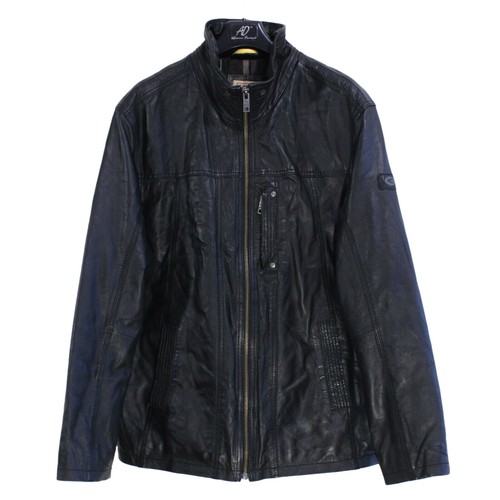 Veste cuir homme camel - cuir,