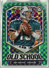 2020 Mosaic Football Dan Marino Old School Green Prizm, Card #OS6 Miami Dolphins