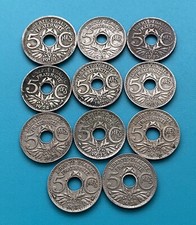 11 Pièces De 5 centimes Différentes De 1919 A 1938 (H23) / Monnaies Française