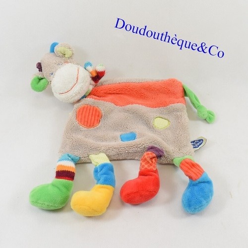 Doudou plat girafe mots - girafe,