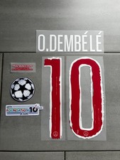 Kit flocage O.DEMBÉLÉ #10 PSG Maillot Home 24-25 Ligue des champions UCL+Patchs