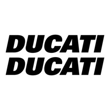 Set 2 Adhésifs Ducati Noir