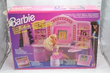 Jouet ancien Barbie Salon de coiffure MATTEL 1991 en boite notice catalogue 9305