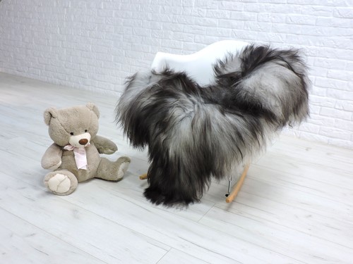 Gris noir géant tapis peau - gris,