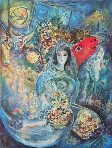 Marc chagall mariée aux - :,