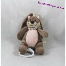 Peluche musicale Léontine écureuil NOUKIE'S Oscarine et Léontine bandana rose 
