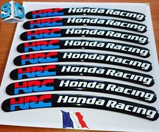 NEUF Autocollant DE JANTE HOND RACING HRC 3D PVC REFLECHISSANT  STICKERS REF007