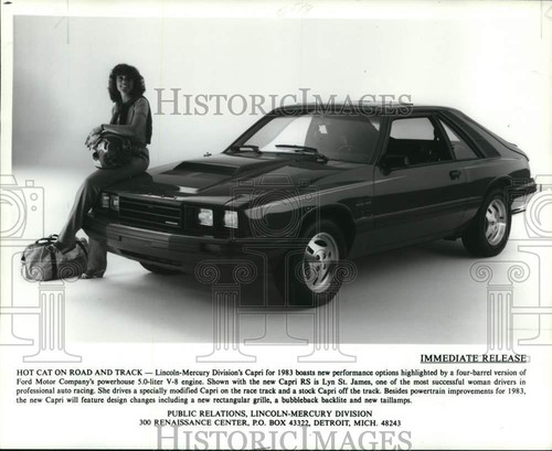 1982 press photo racer lyn - press, st