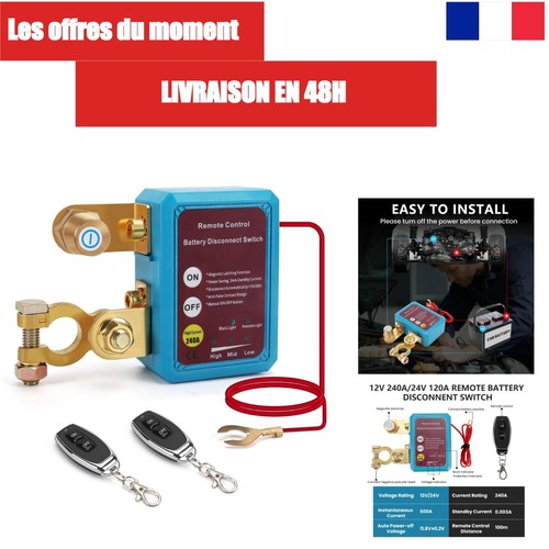 Coupe circuit batterie 12v - coupe,