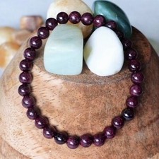 Grenat Bracelet Classique perles 6 mm - Pierres de Lithothérapie