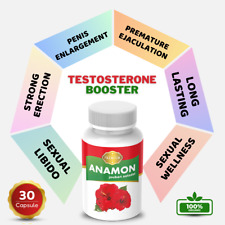 Supplément naturel booster de testostérone pour hommes Anamon Premium 30 gélu...
