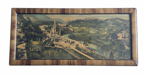 Gravure ancienne lourdes 1928 - ancienne,