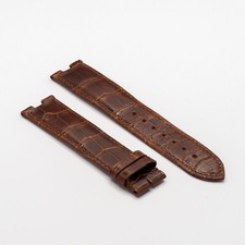 Original Cartier Pasha Vintage Brown Crocodile 20mm Leather Bracelet