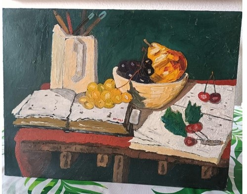 Tableau ancien huile - tableau,