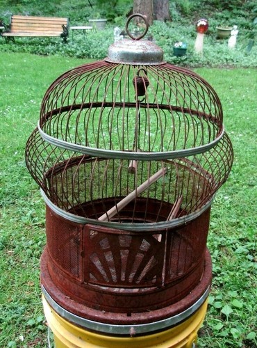 Antique metal bird - antique,