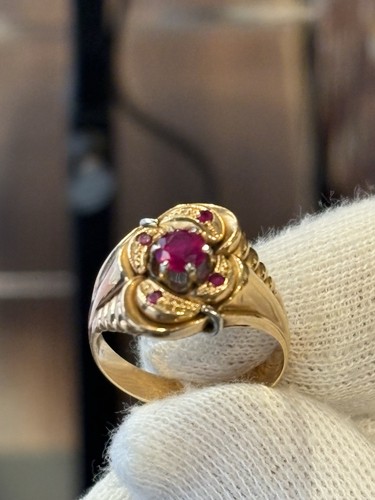 Bague rubis 18k - rubis, et