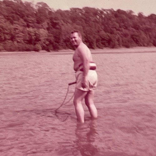 Fat guy shallow water - fat,