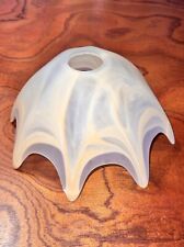 Abat-Jour Ancien En Pate De Verre Suspension, Lustre Teinte Orangé