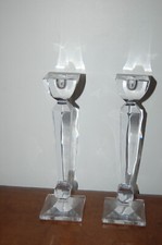 Paire de Bougeoir En Cristal 30.3 cm