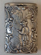 BEAU PYROGENE A TIROIR ARGENT