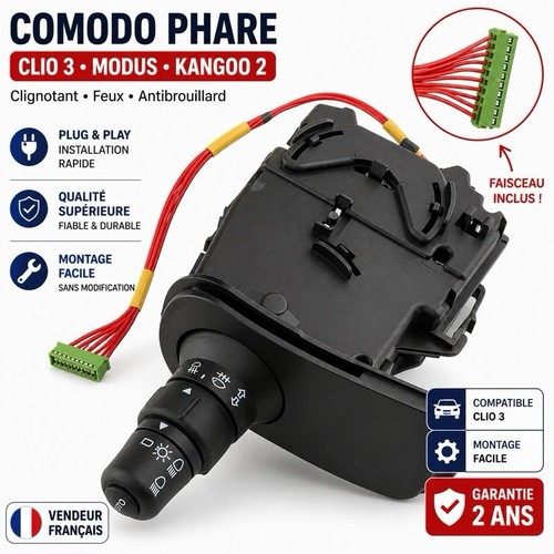 Commande commodo phare clio - phare, 3