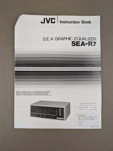 Jvc graphic equalizer - jvc, s.e.a