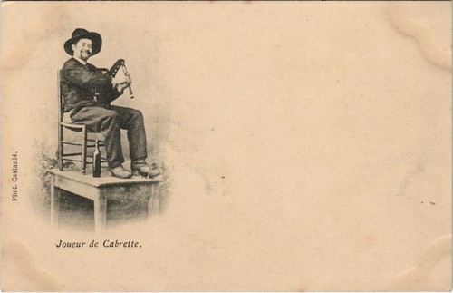 Cpa joueur cabrette france - joueur,